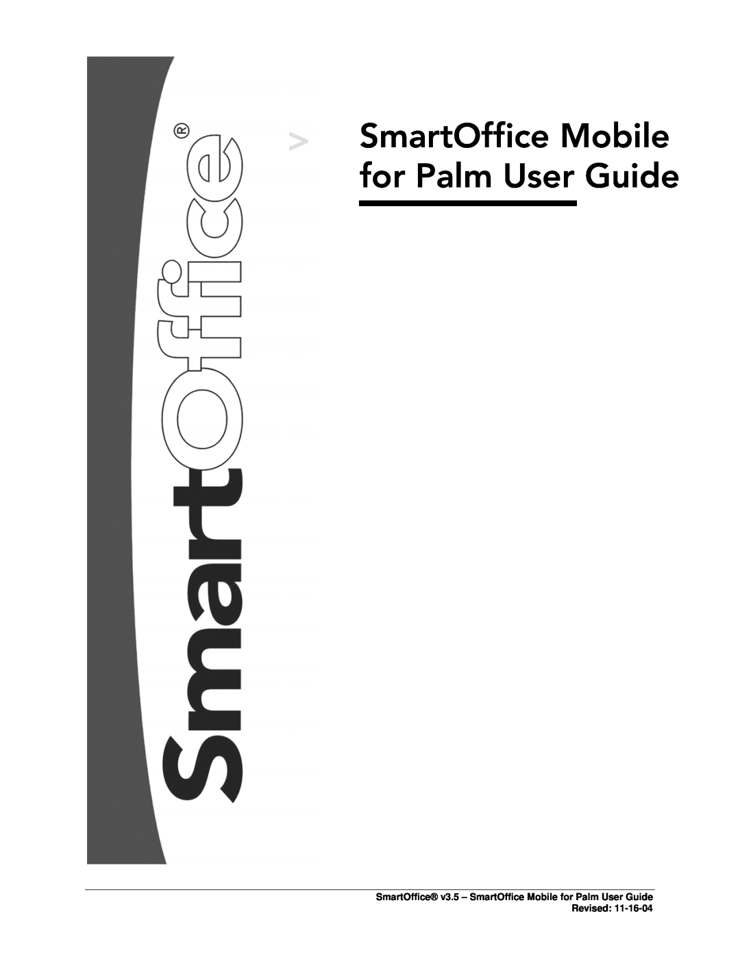 Palm manual SmartOffice v3.5 - SmartOffice Mobile for Palm User Guide Revised 