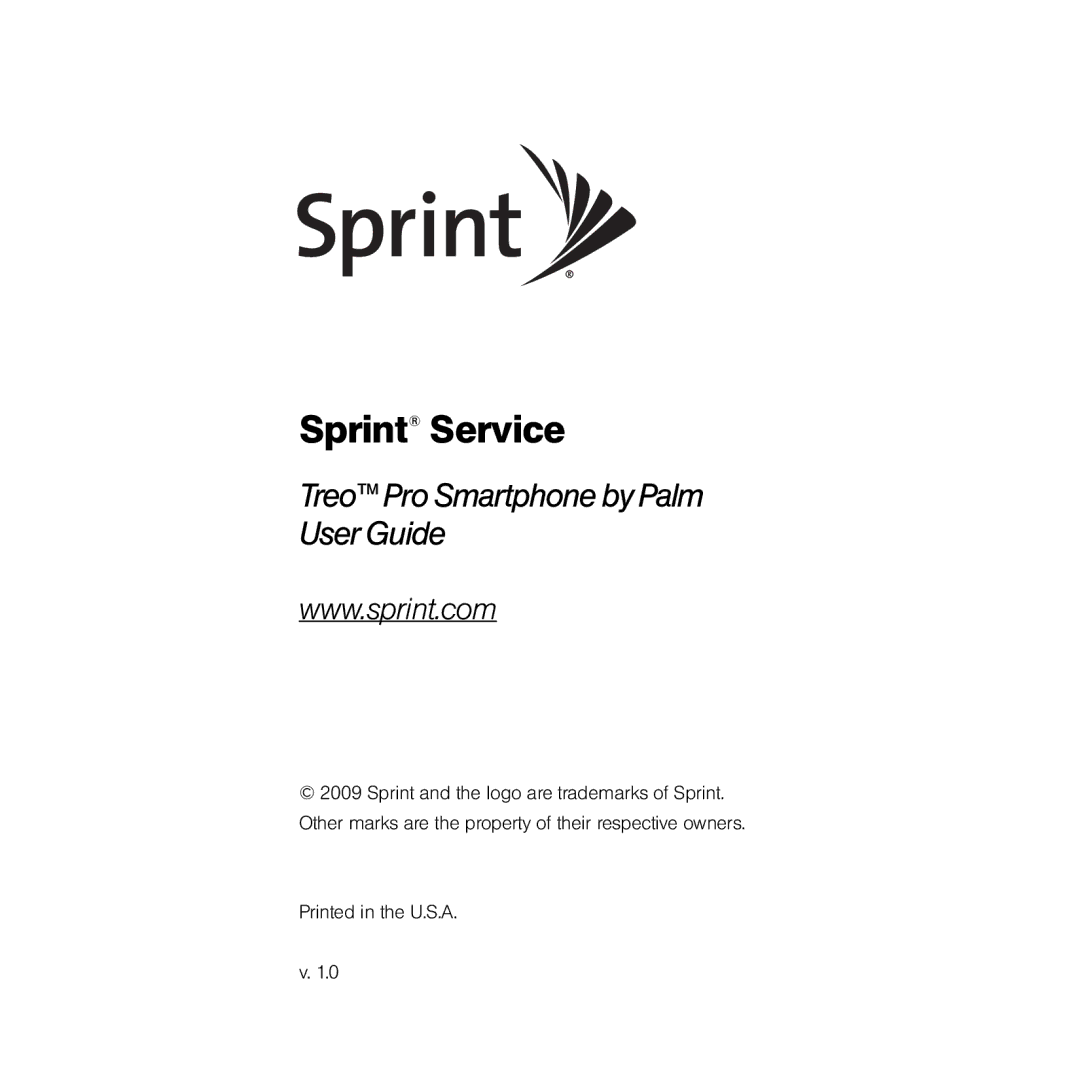 Palm TREOPROBLKSPT manual Sprint Service 