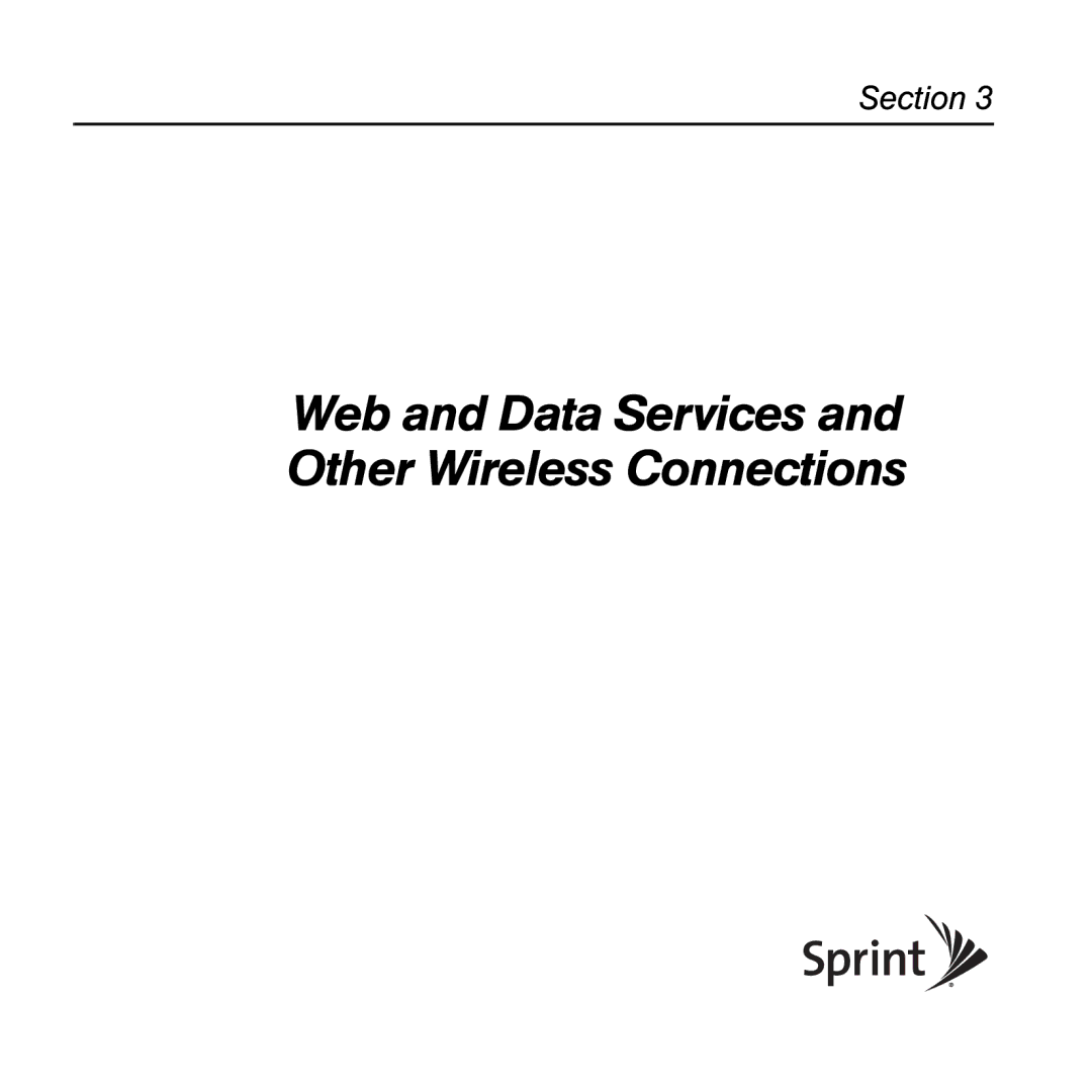 Palm TREOPROBLKSPT manual Web and Data Services and Other Wireless Connections 