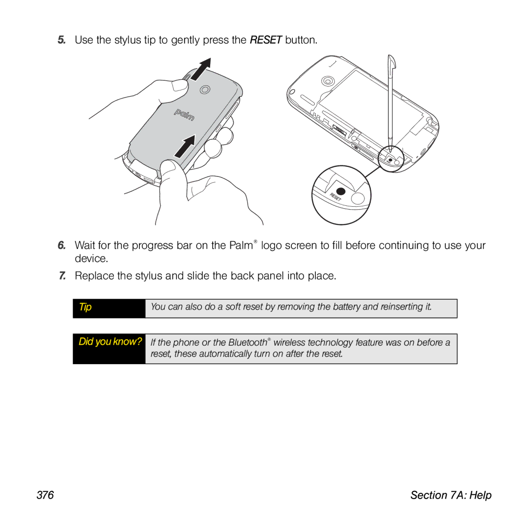 Palm TREOPROBLKSPT manual 376 