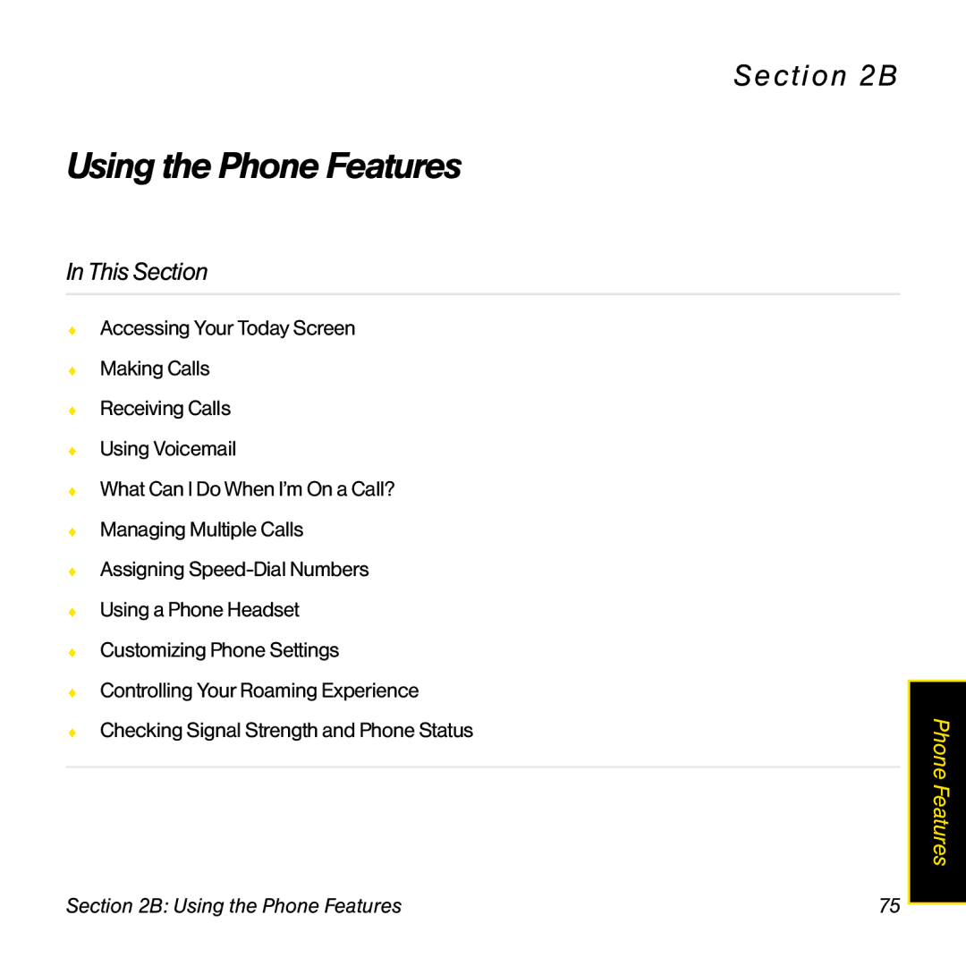 Palm TREOPROBLKSPT manual Using the Phone Features 