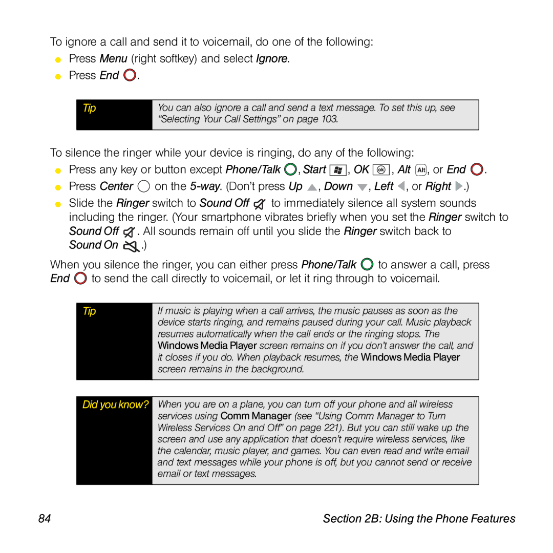 Palm TREOPROBLKSPT manual Tip 