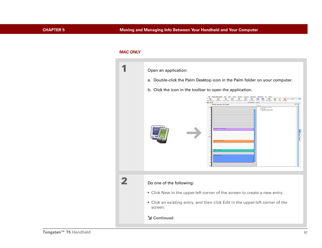 Palm Tungsten T5 manual Open an application 