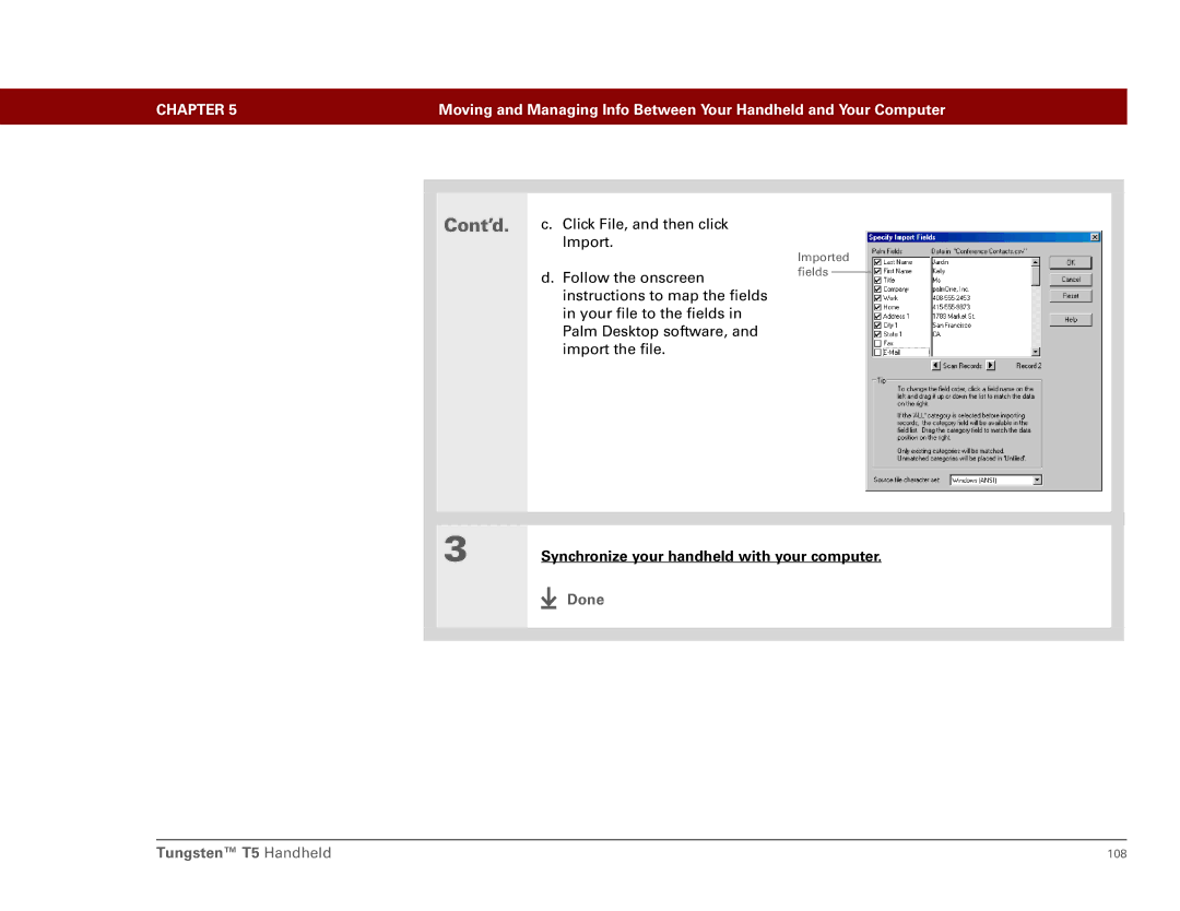 Palm Tungsten T5 manual Click File, and then click 