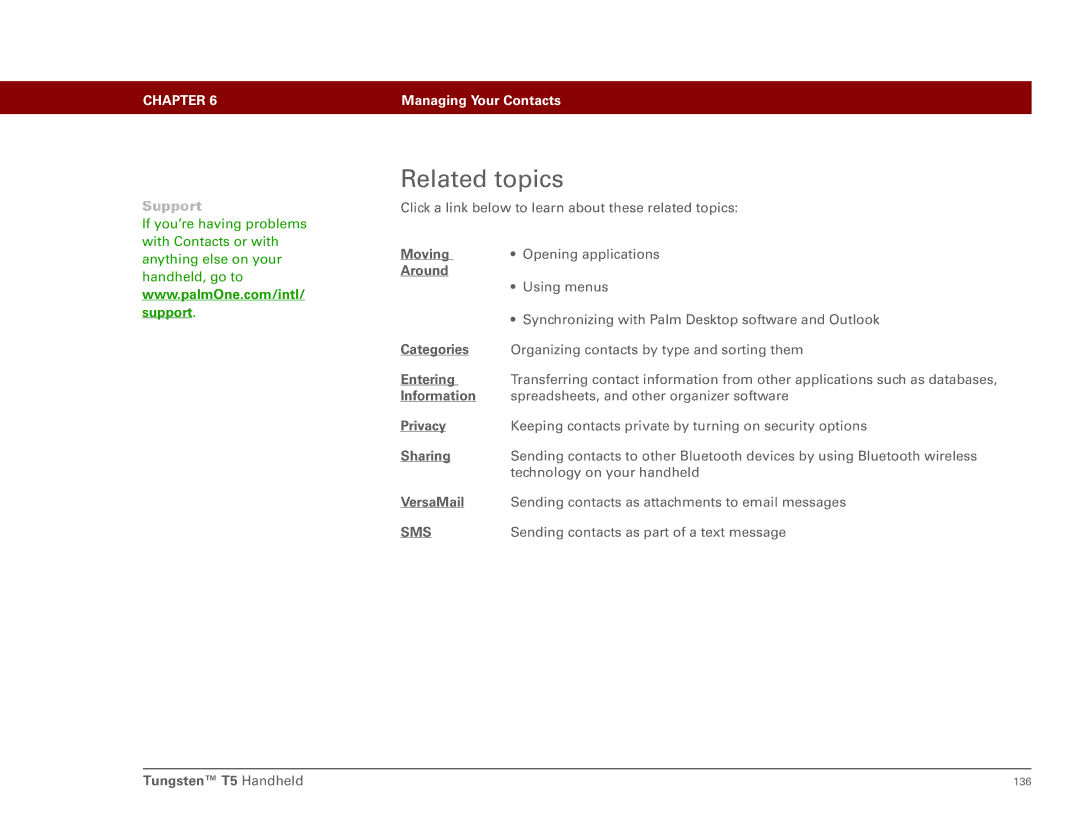 Palm Tungsten T5 manual Synchronizing with Palm Desktop software and Outlook 