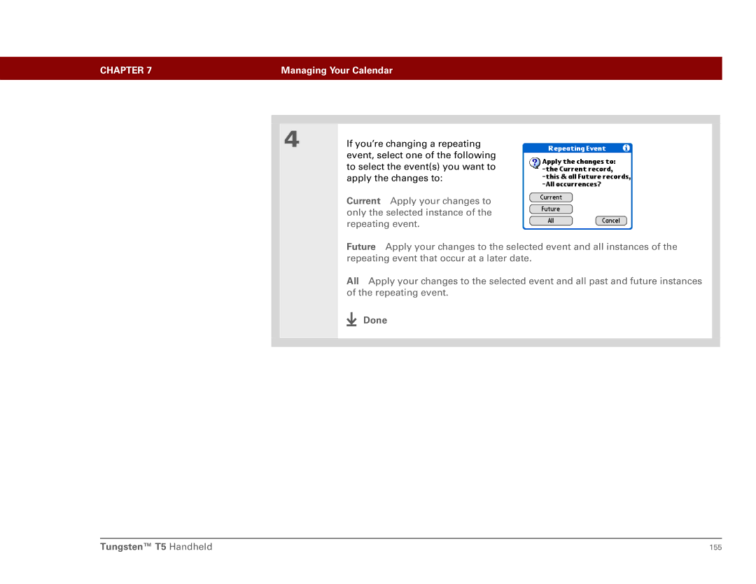 Palm Tungsten T5 manual If you’re changing a repeating 