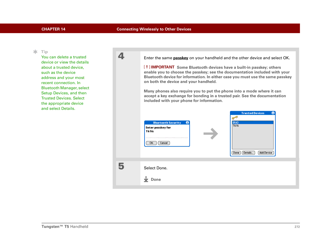 Palm Tungsten T5 manual 272 