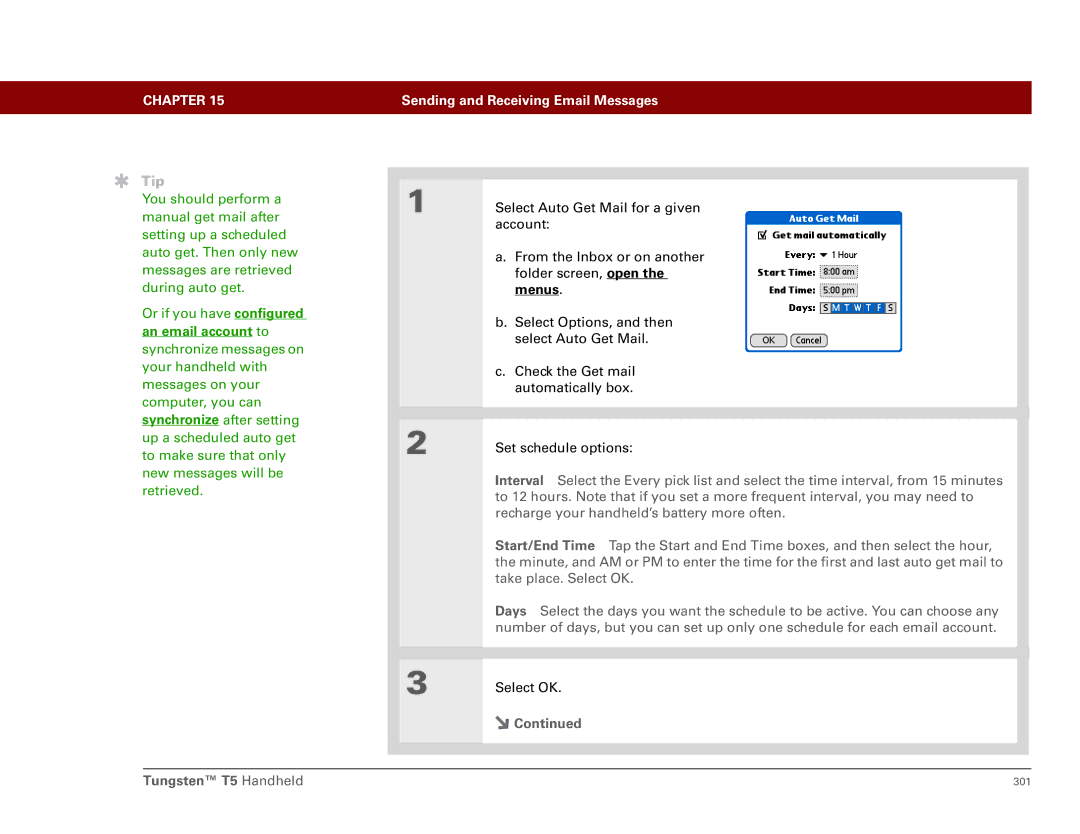 Palm Tungsten T5 manual An email account to 