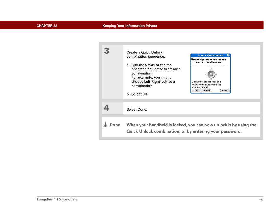 Palm Tungsten T5 manual 482 