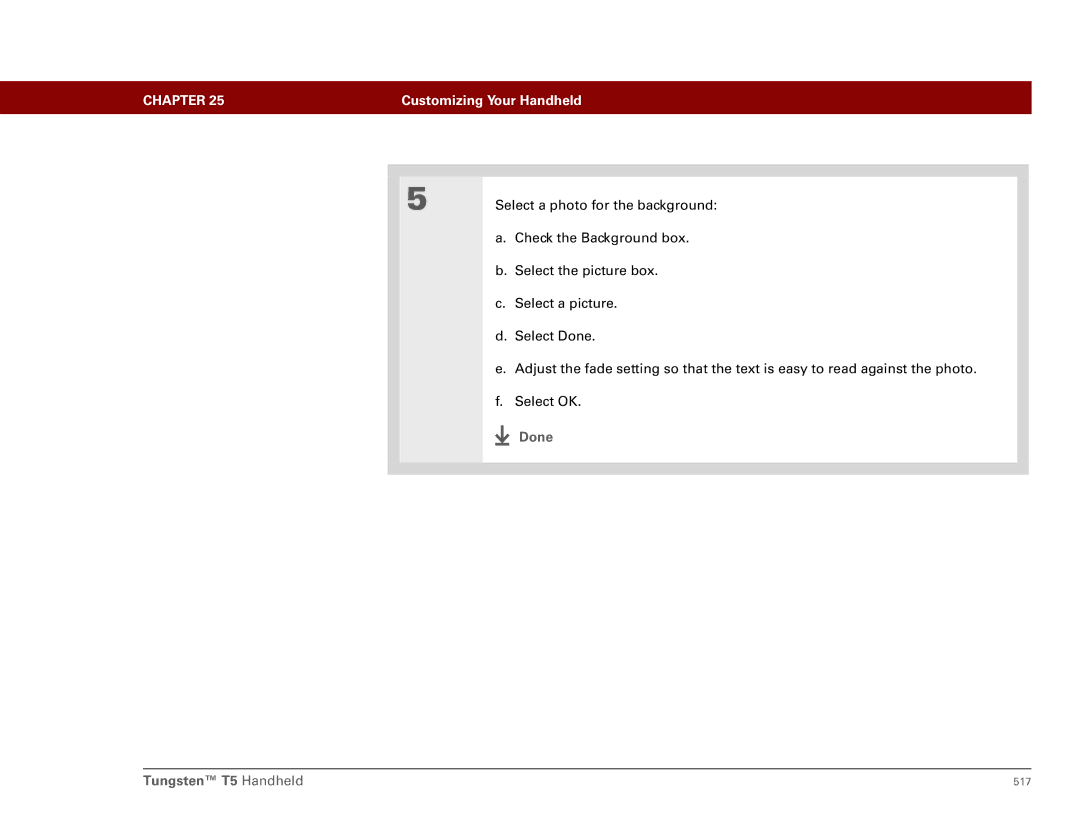 Palm Tungsten T5 manual 517 