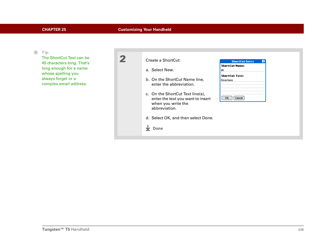 Palm Tungsten T5 manual 536 