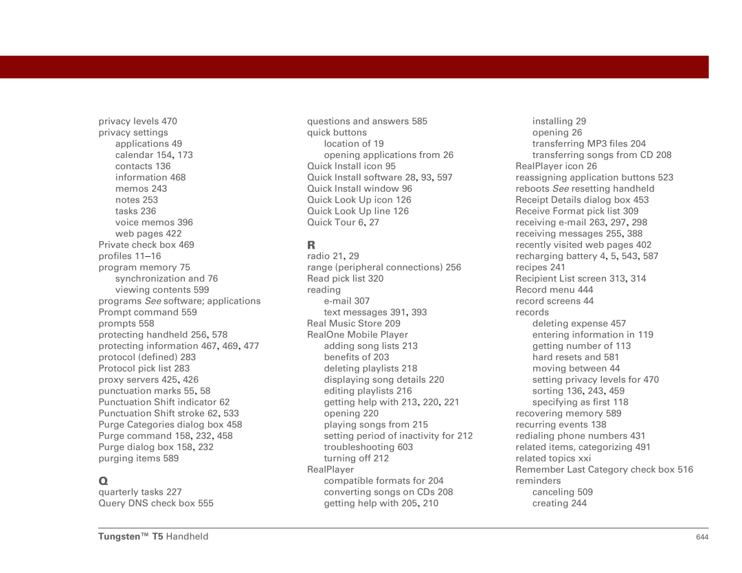 Palm Tungsten T5 manual 644 