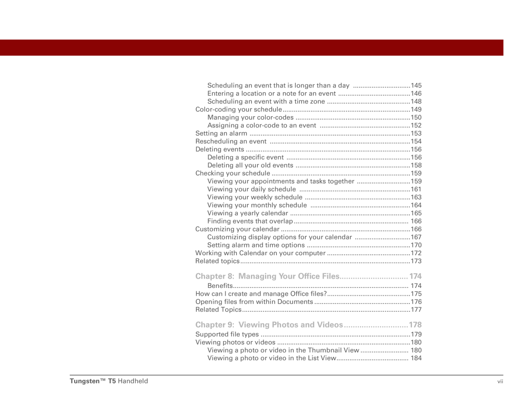 Palm Tungsten T5 manual Managing Your Office Files 