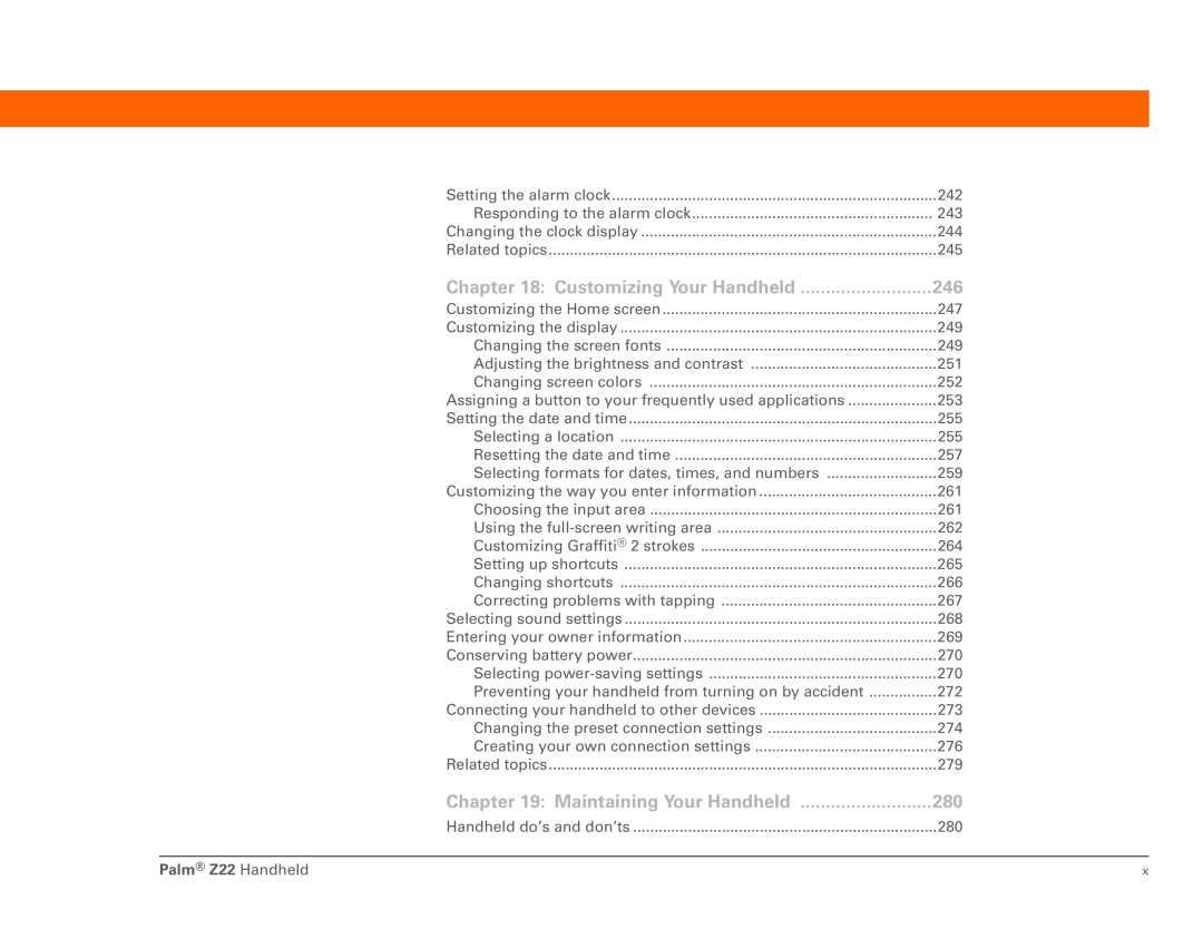 Palm Z22 manual Customizing Your Handheld 