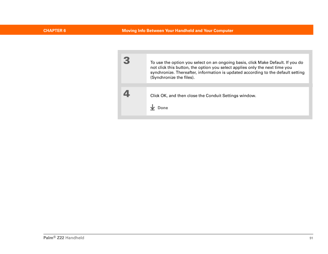 Palm manual Done Palm Z22 Handheld 