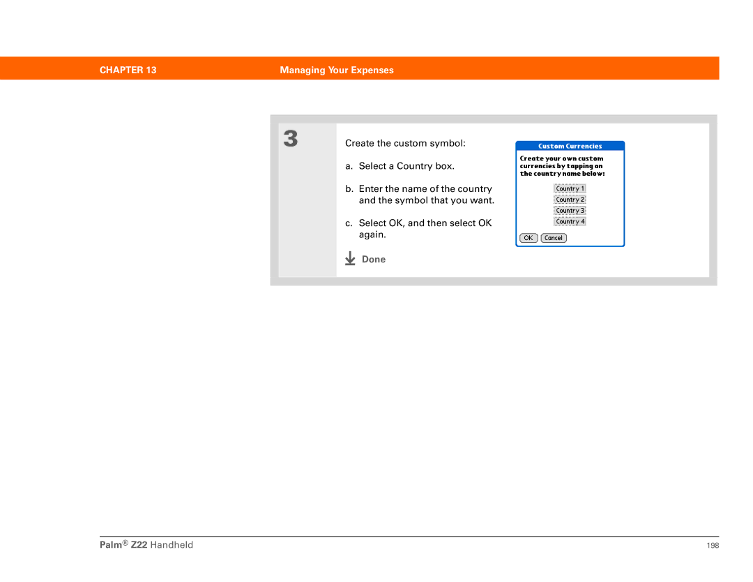 Palm Z22 manual Create the custom symbol 