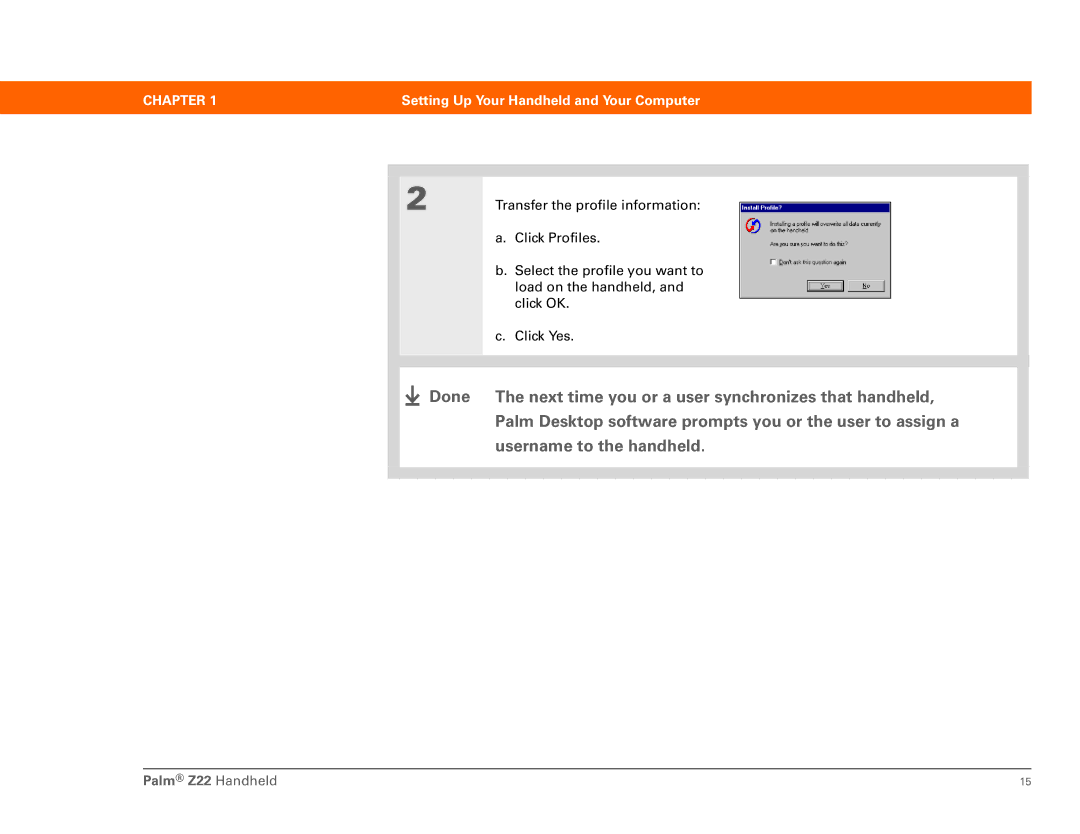 Palm Z22 manual Chapter 