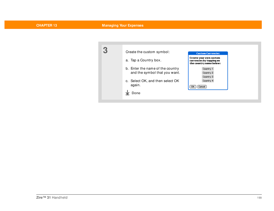 Palm Zire 31 manual Create the custom symbol 
