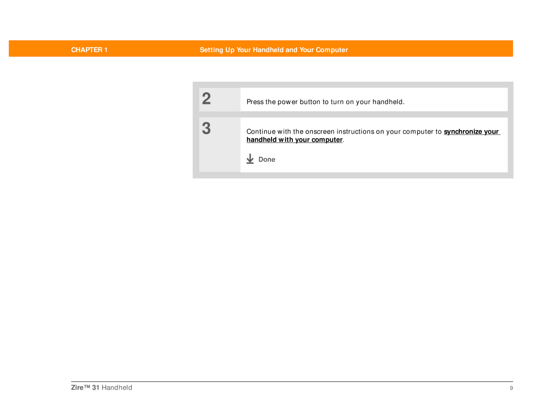 Palm manual Done Zire 31 Handheld 
