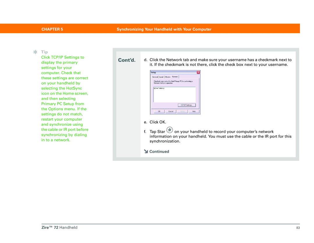 Palm Zire 72 manual Click TCP/IP Settings to 