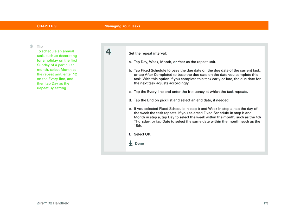 Palm Zire 72 manual 173 