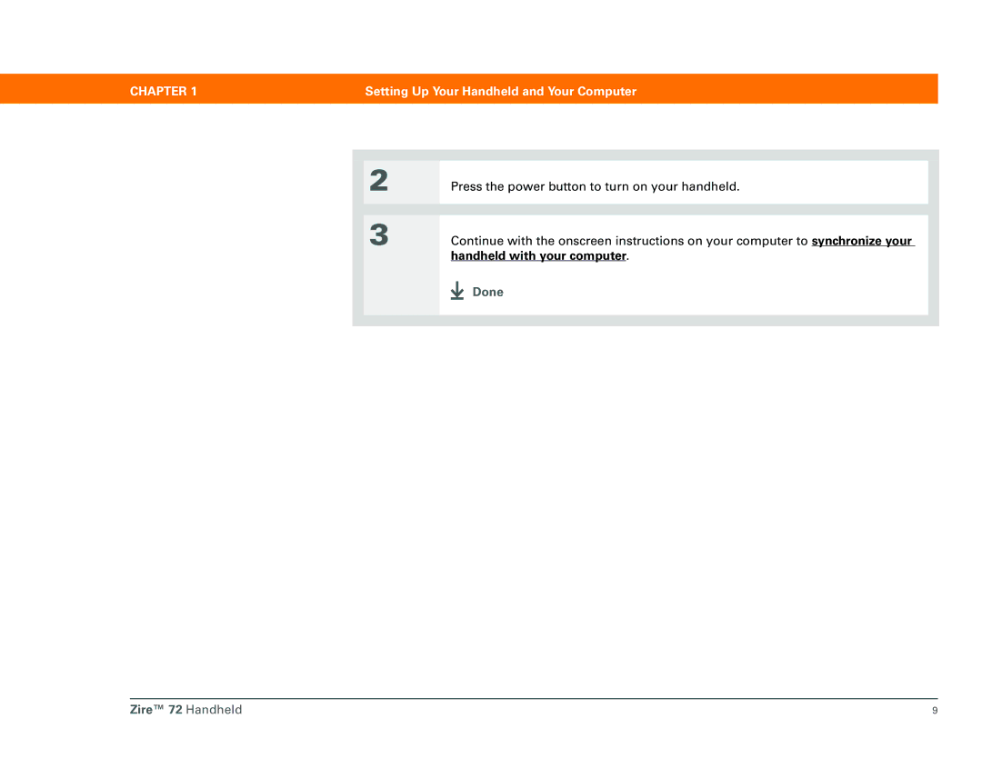 Palm manual Done Zire 72 Handheld 