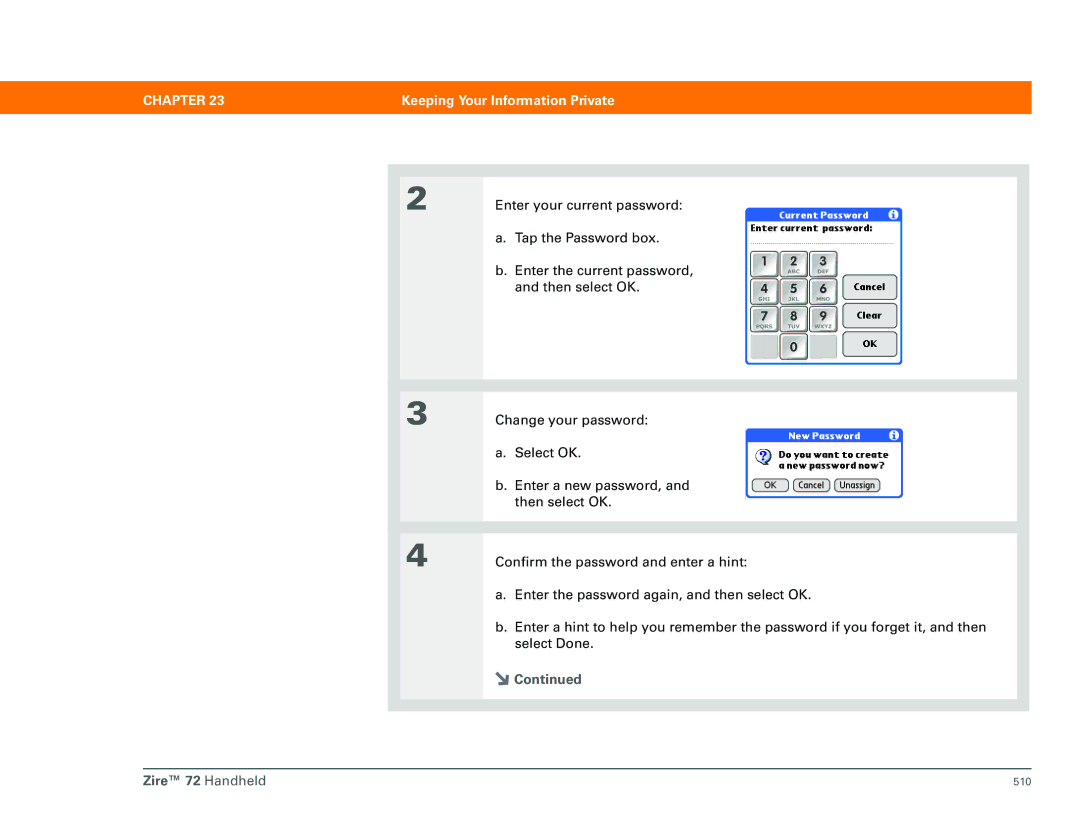 Palm Zire 72 manual 510 