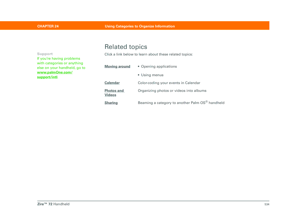 Palm Zire 72 manual Photos, Videos Sharing 