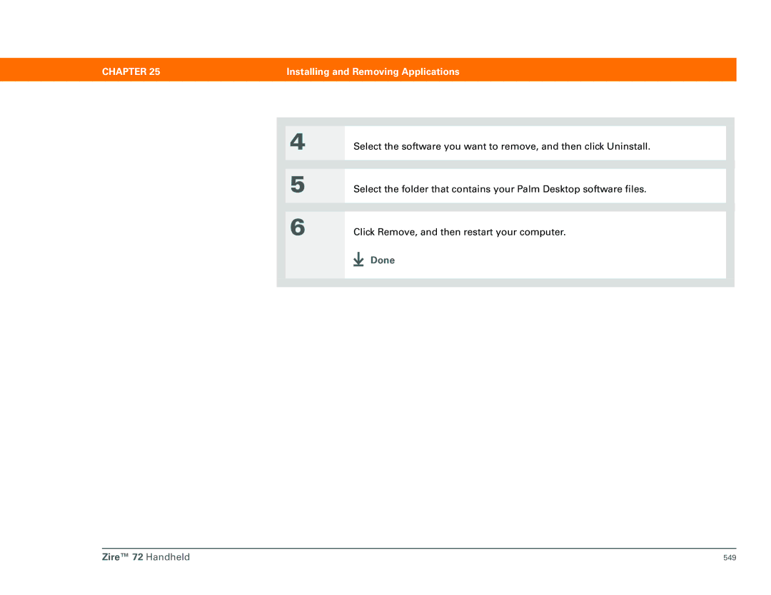 Palm Zire 72 manual 549 