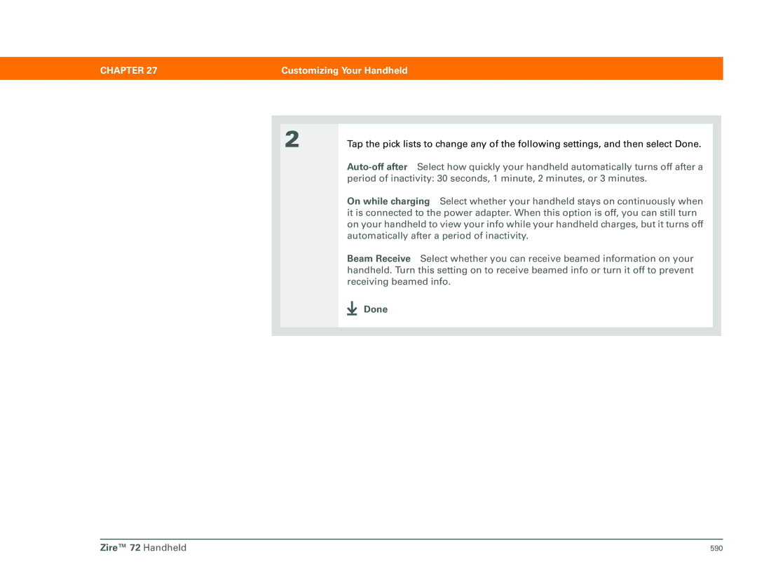 Palm Zire 72 manual 590 