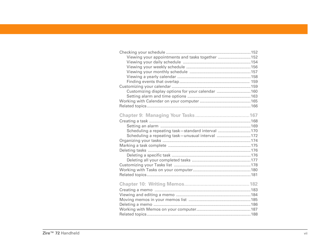 Palm Zire 72 manual Managing Your Tasks 