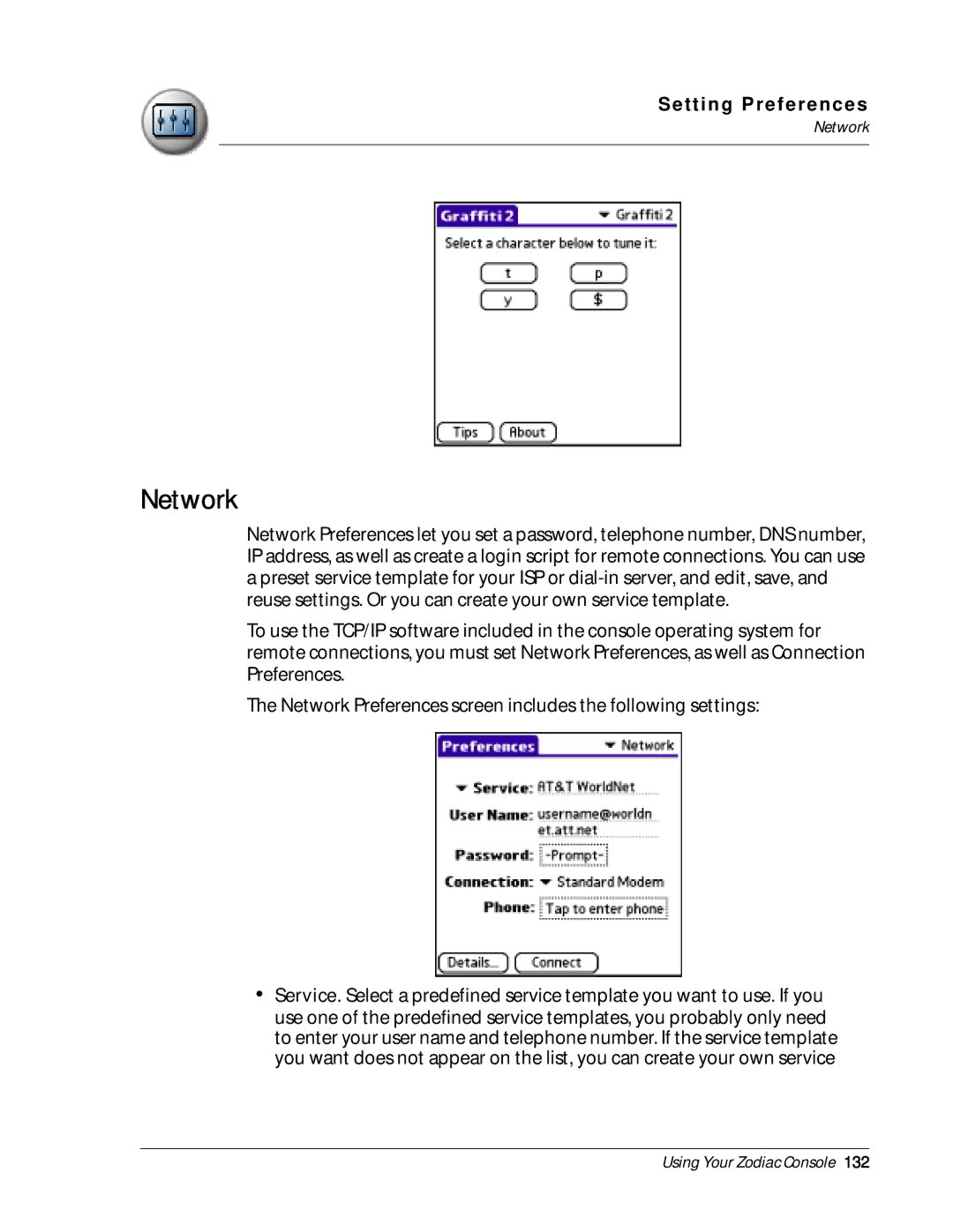 Palm Zodiac manual Network 