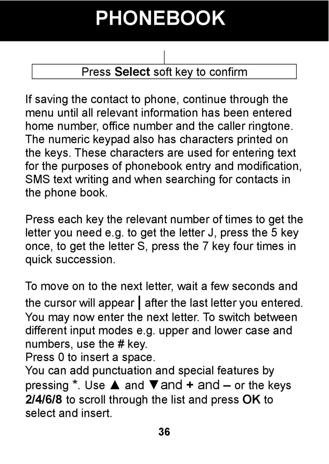 Pal/Pax PAL101 manual Phonebook 