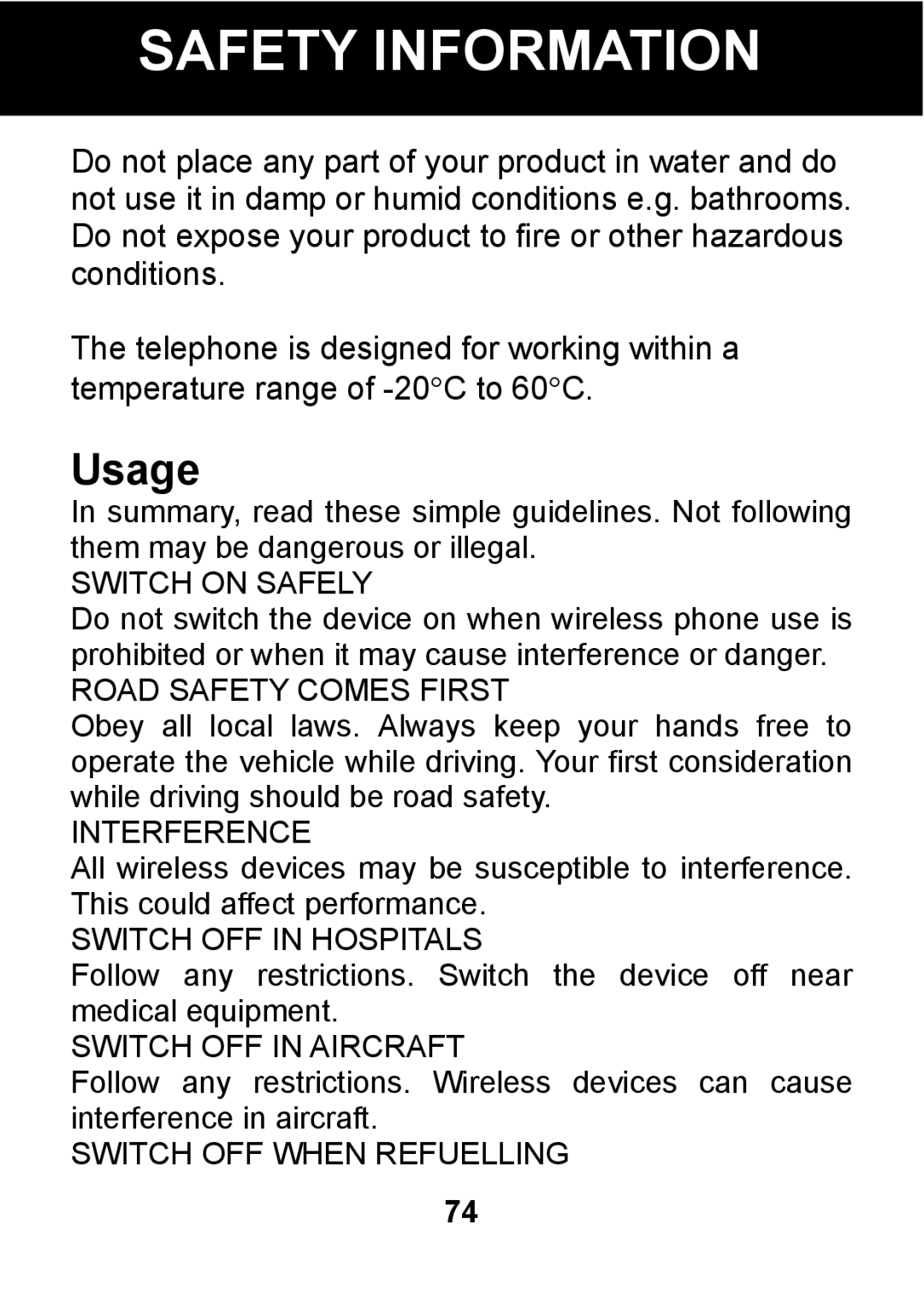 Pal/Pax PAL101 manual Usage 