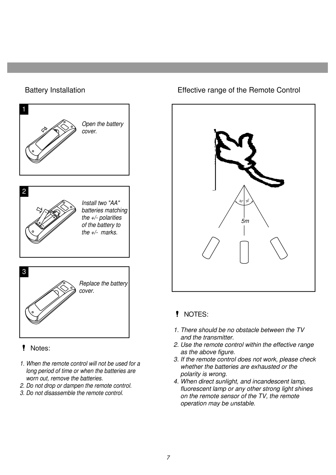 Palsonic 3430GM owner manual Battery Installation 