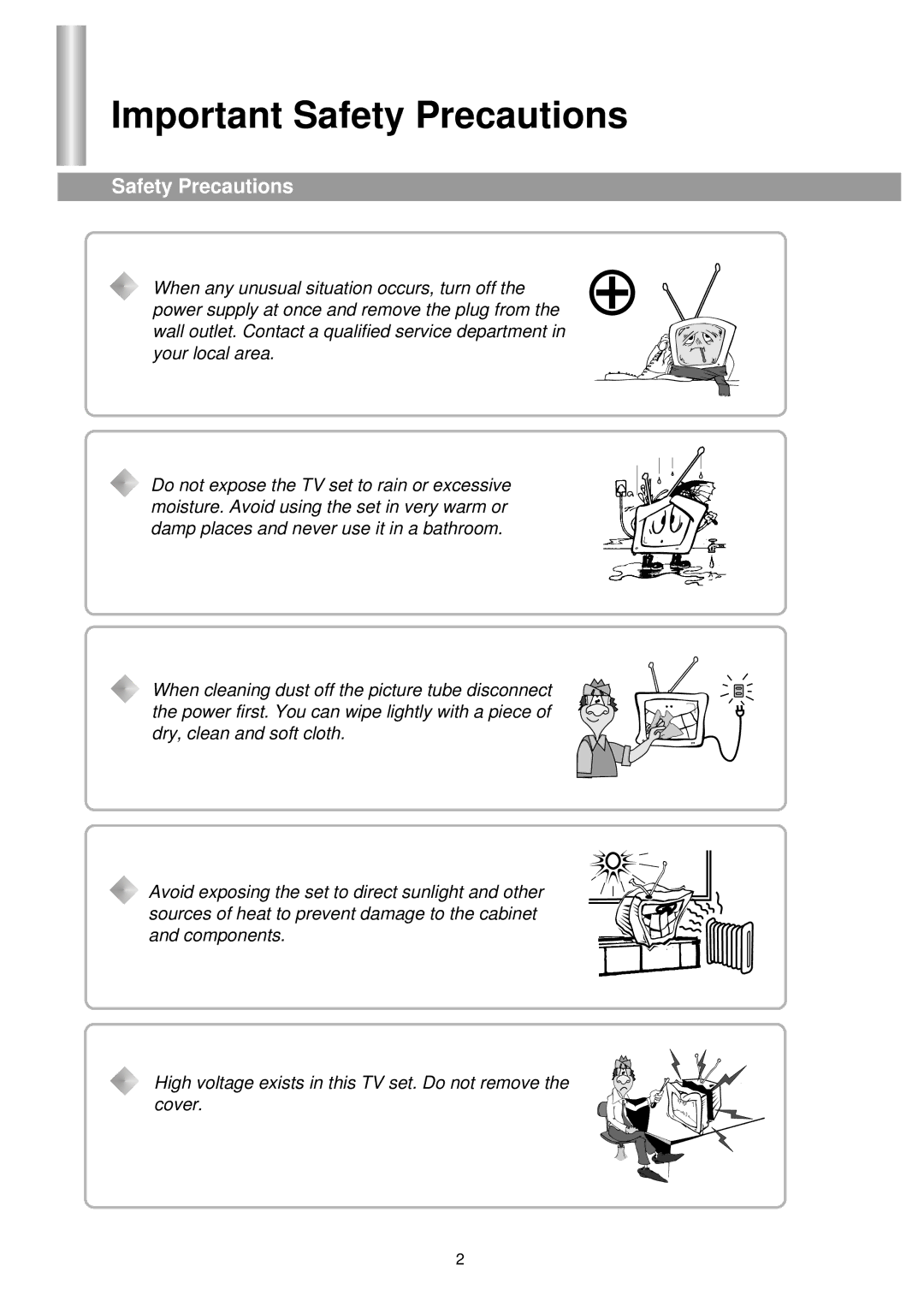 Palsonic 3430GM owner manual Important Safety Precautions 