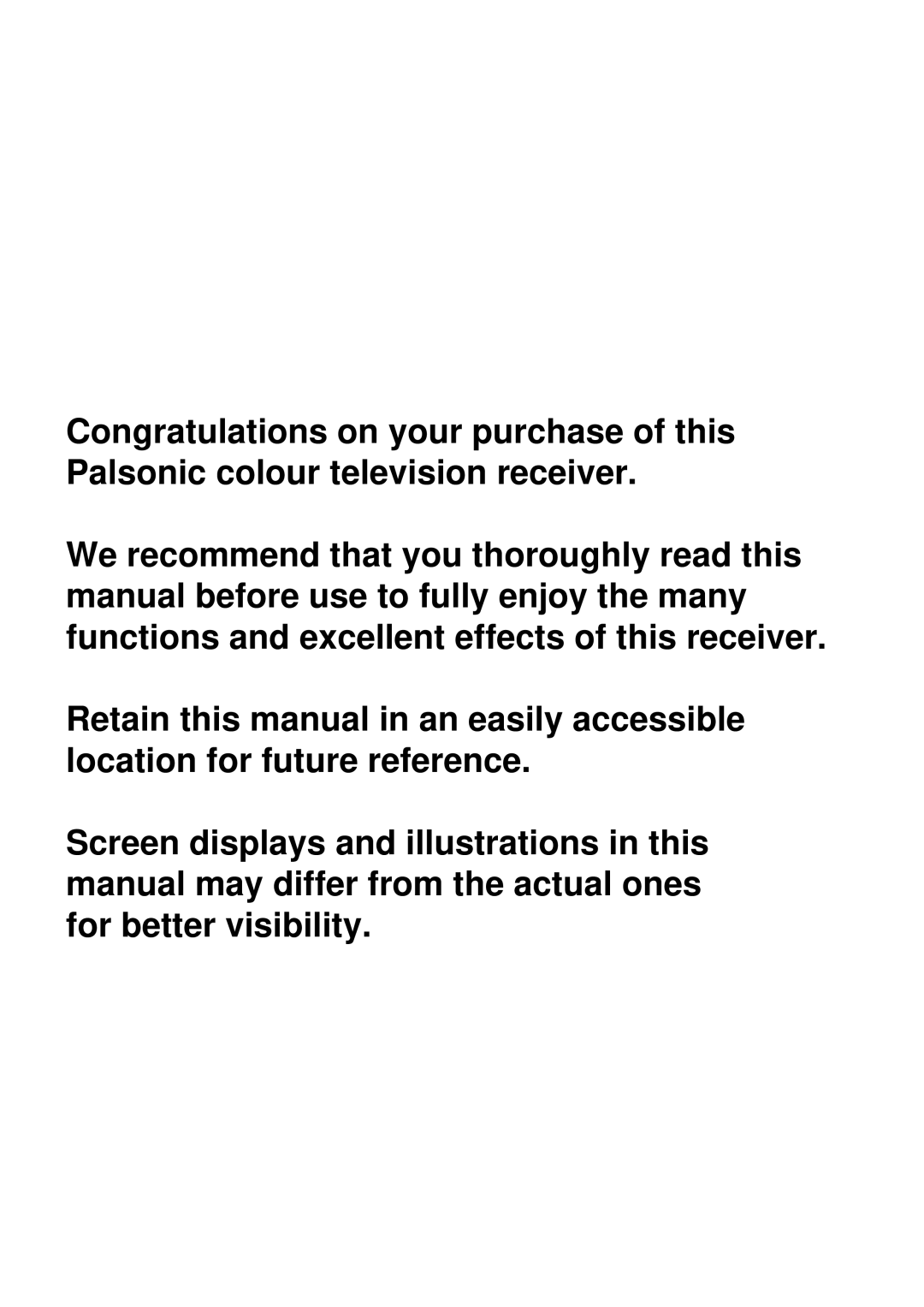 Palsonic 3435TS owner manual 