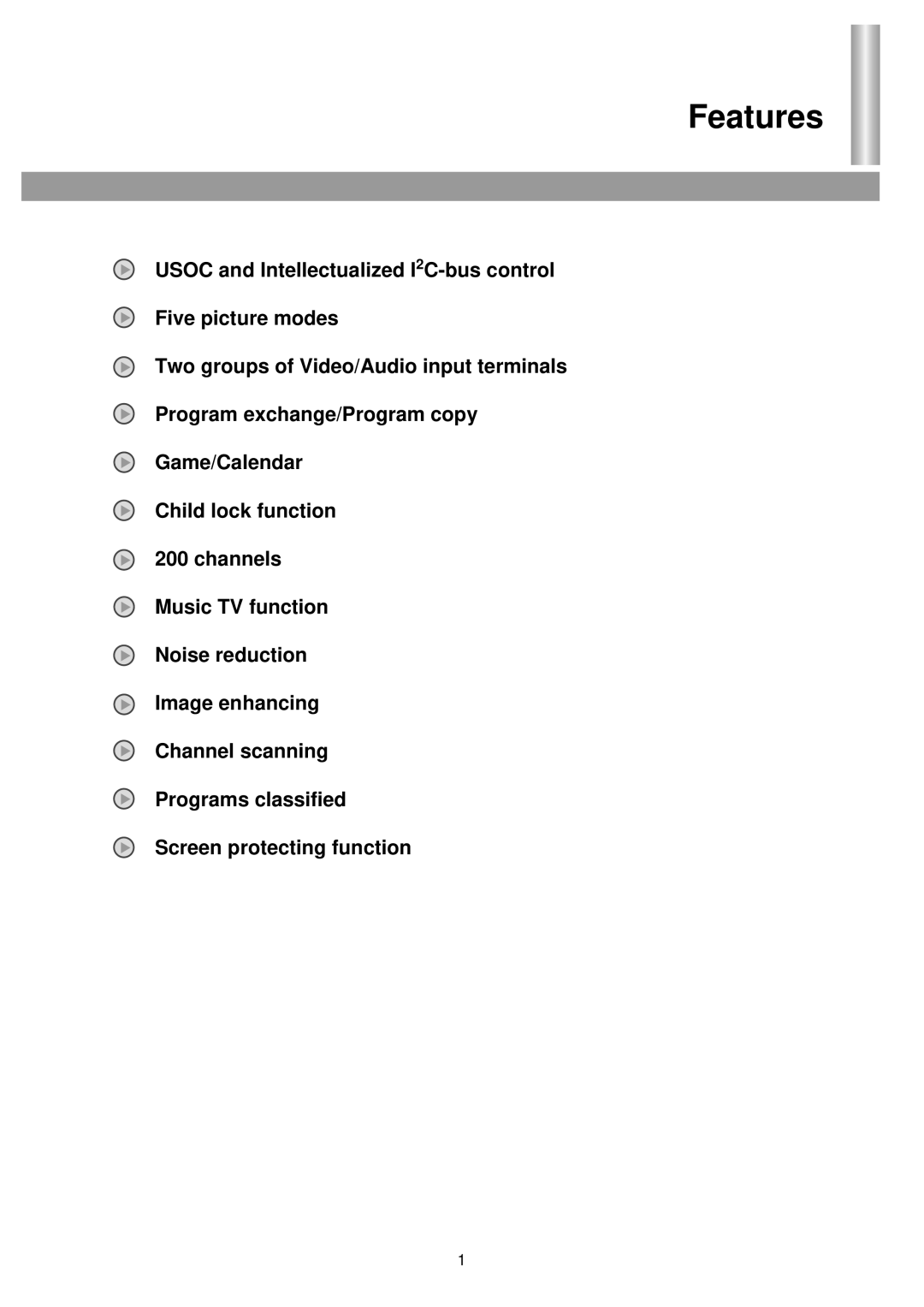 Palsonic 3435TS owner manual Features 