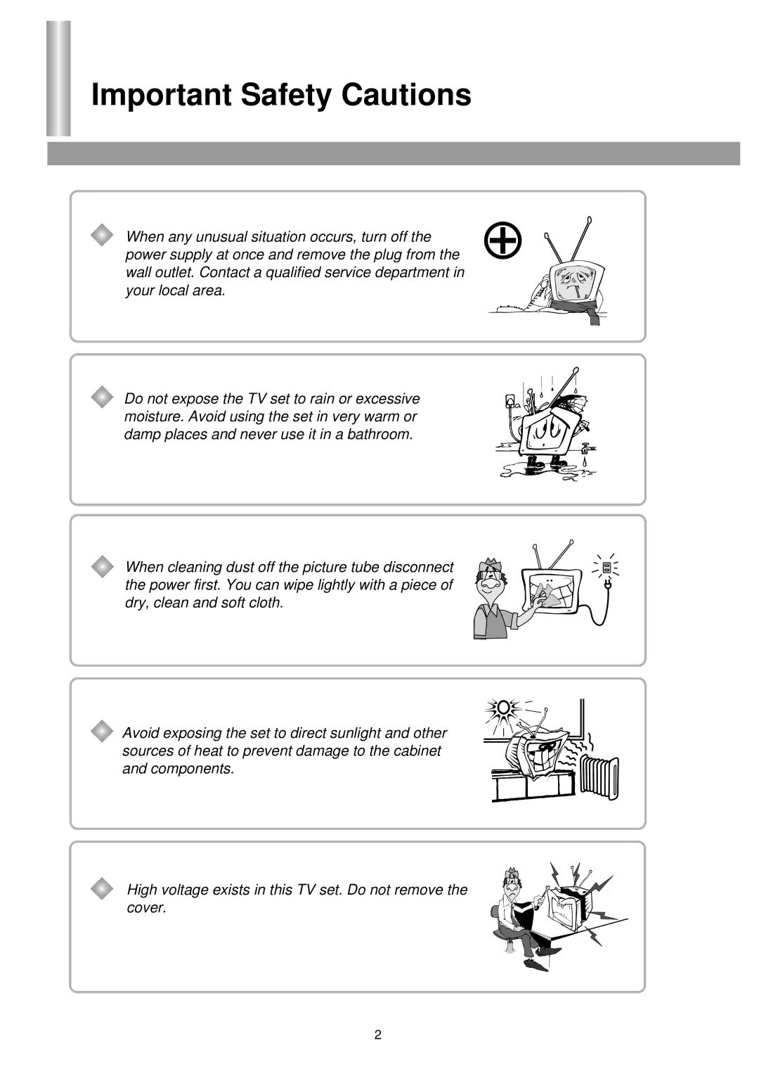 Palsonic 3435TS owner manual Important Safety Cautions 