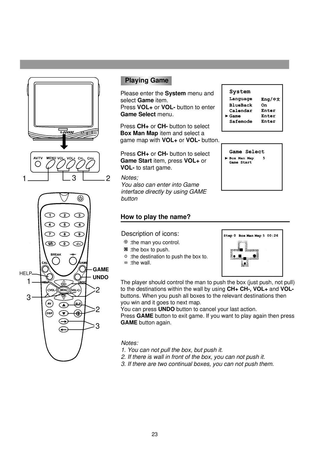 Palsonic 3499G owner manual Playing Game, How to play the name? 