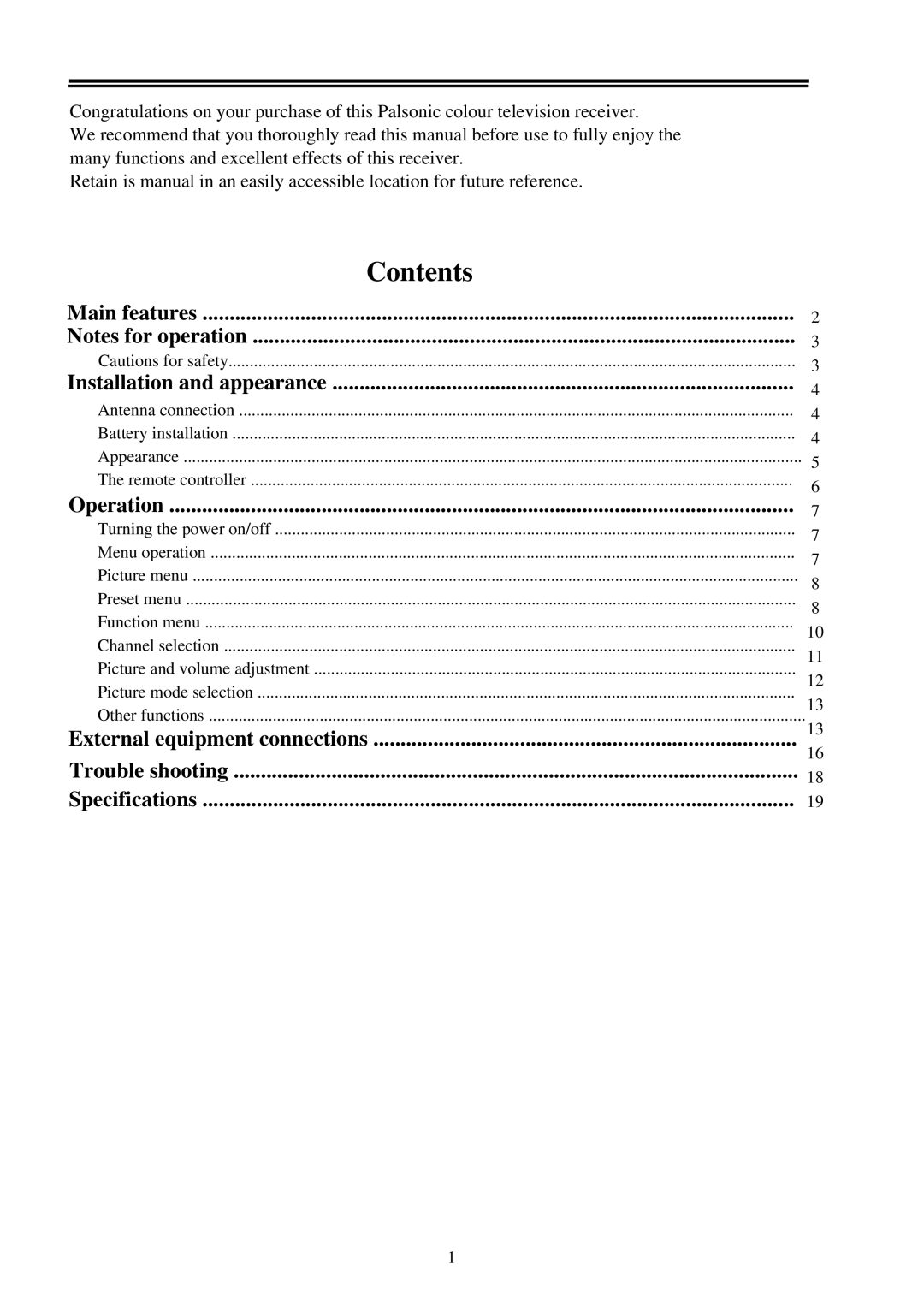 Palsonic 3499M owner manual 