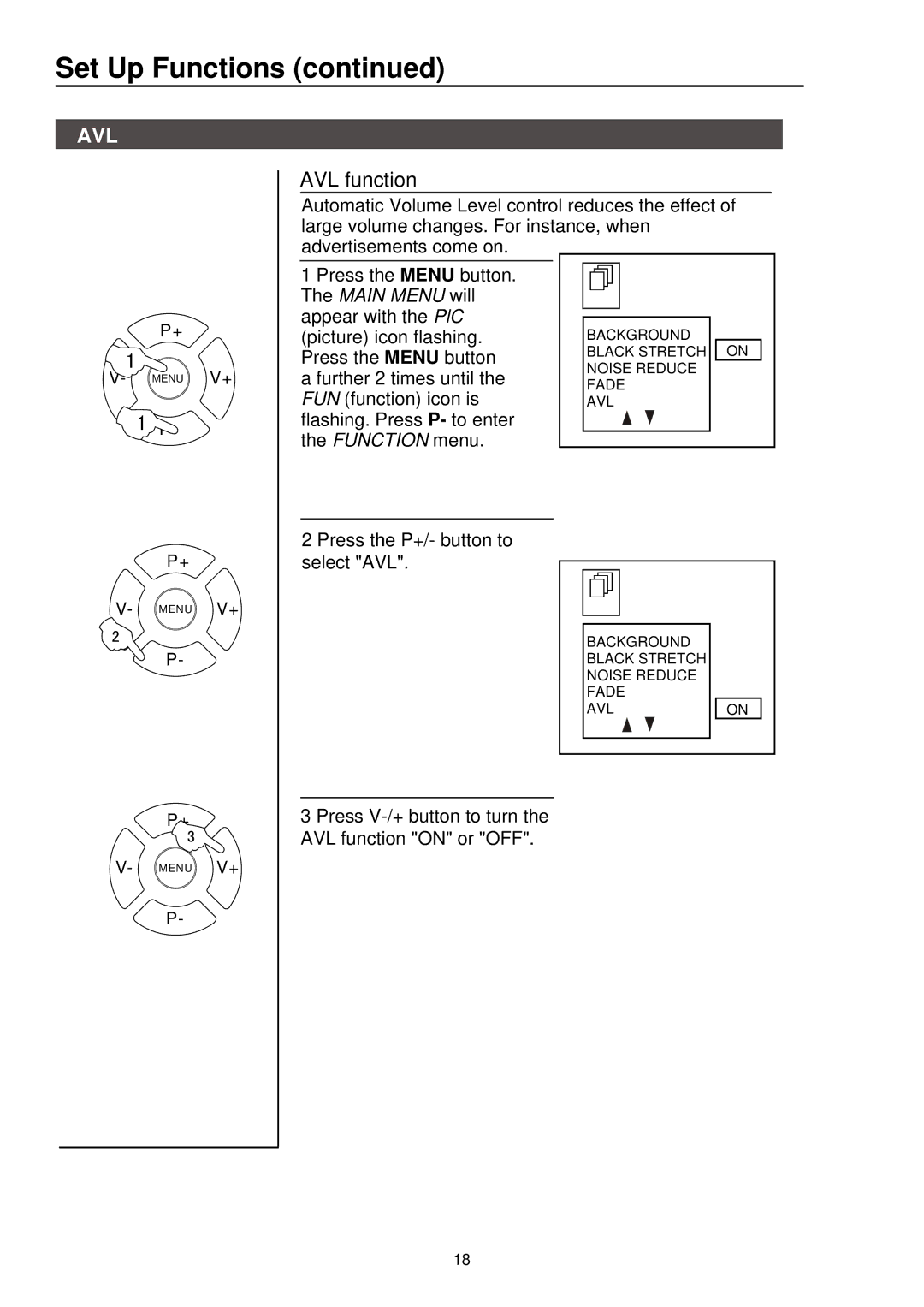 Palsonic 5115DVD user manual Avl 