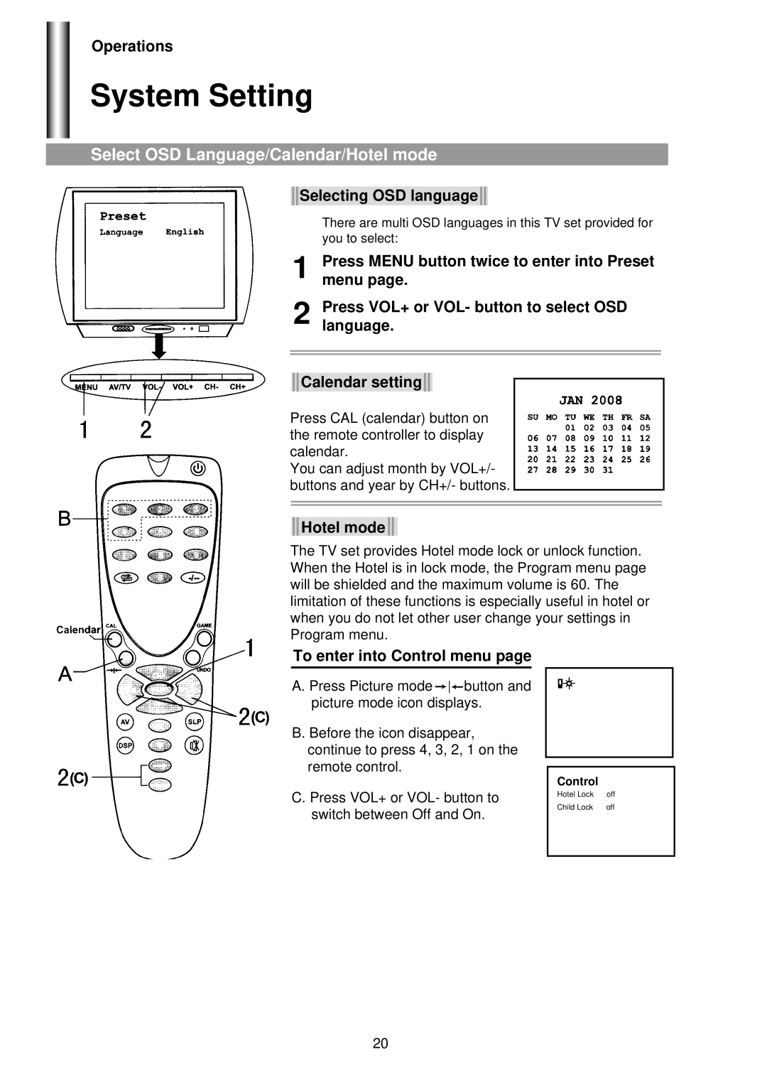 Palsonic 5160G owner manual Off off 