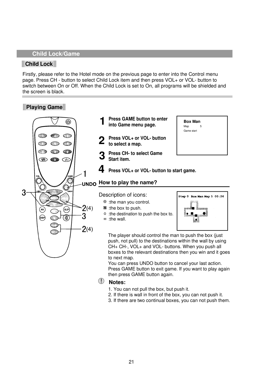 Palsonic 5160G owner manual Child Lock/Game, How to play the name? 