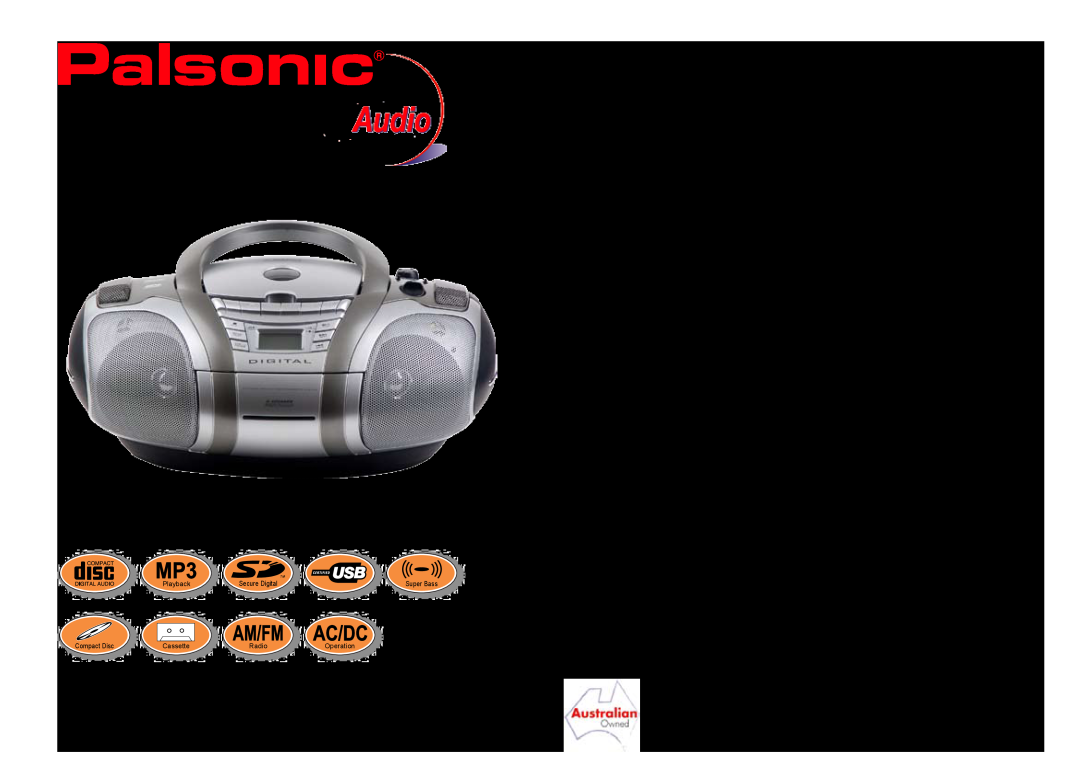 Palsonic CD6990DM3UC specifications Portable CD/Cassette/Radio Stereo System, New Product Information 