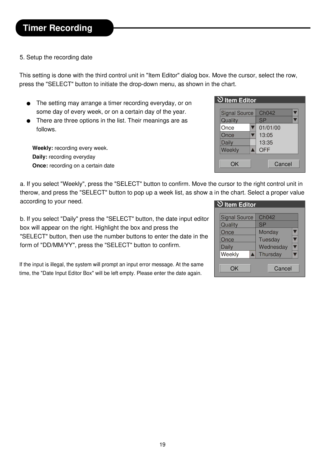 Palsonic DVD R 212 manual Box will appear on the right. Highlight the box and press 