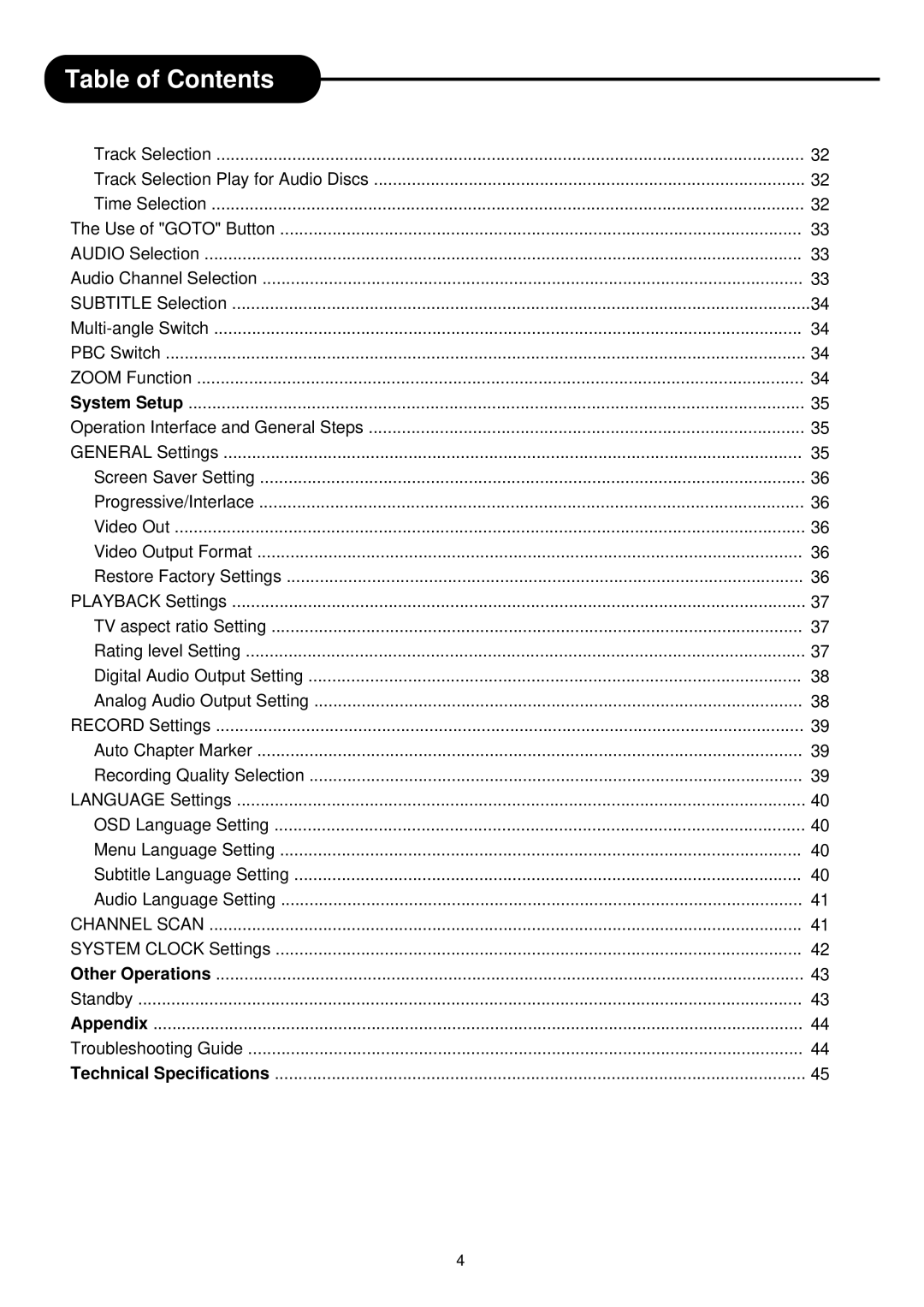 Palsonic DVD R 212 manual Channel Scan 