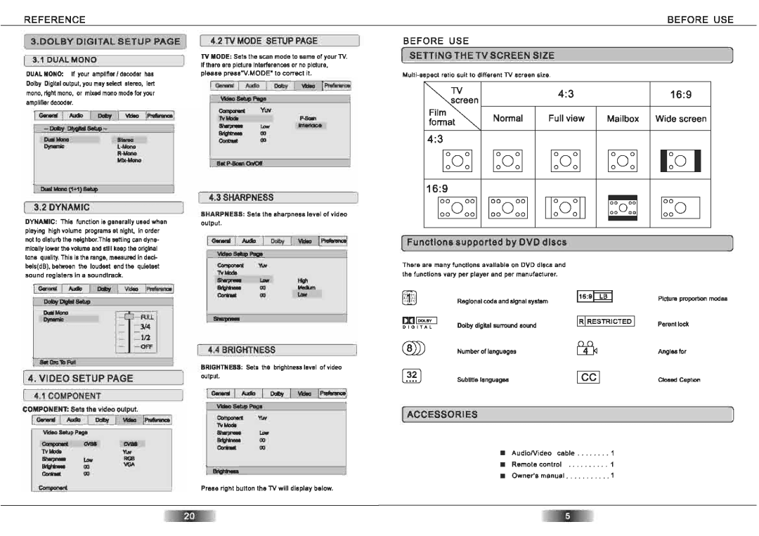 Palsonic DVD2045DX manual 