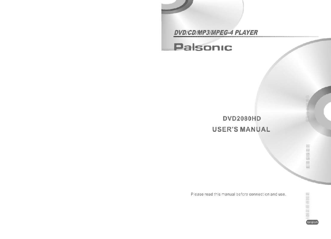 Palsonic DVD2080HD manual 