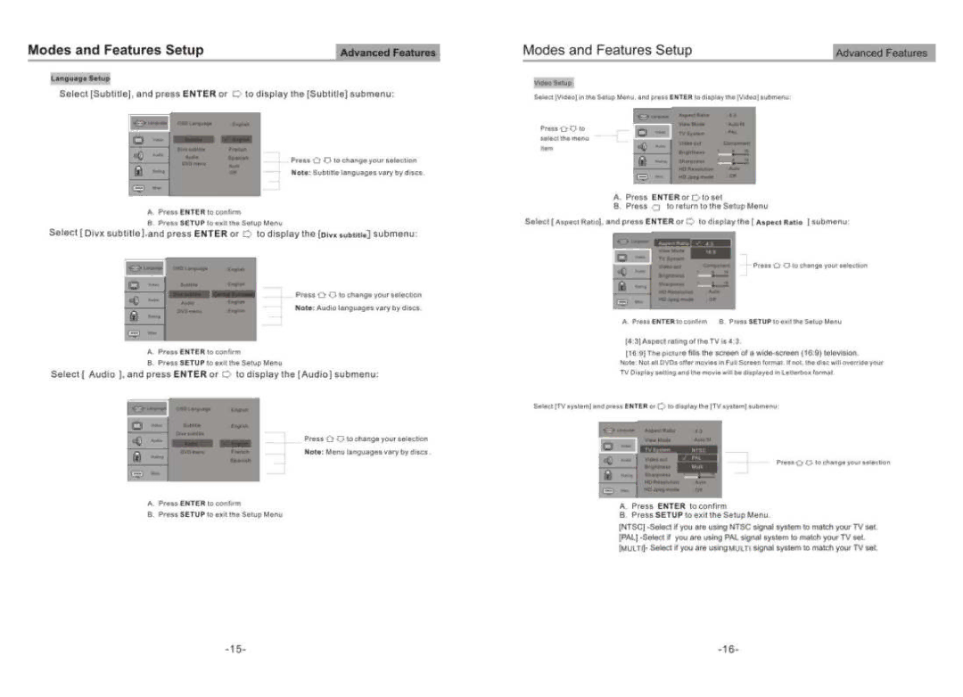 Palsonic DVD2080HD manual 